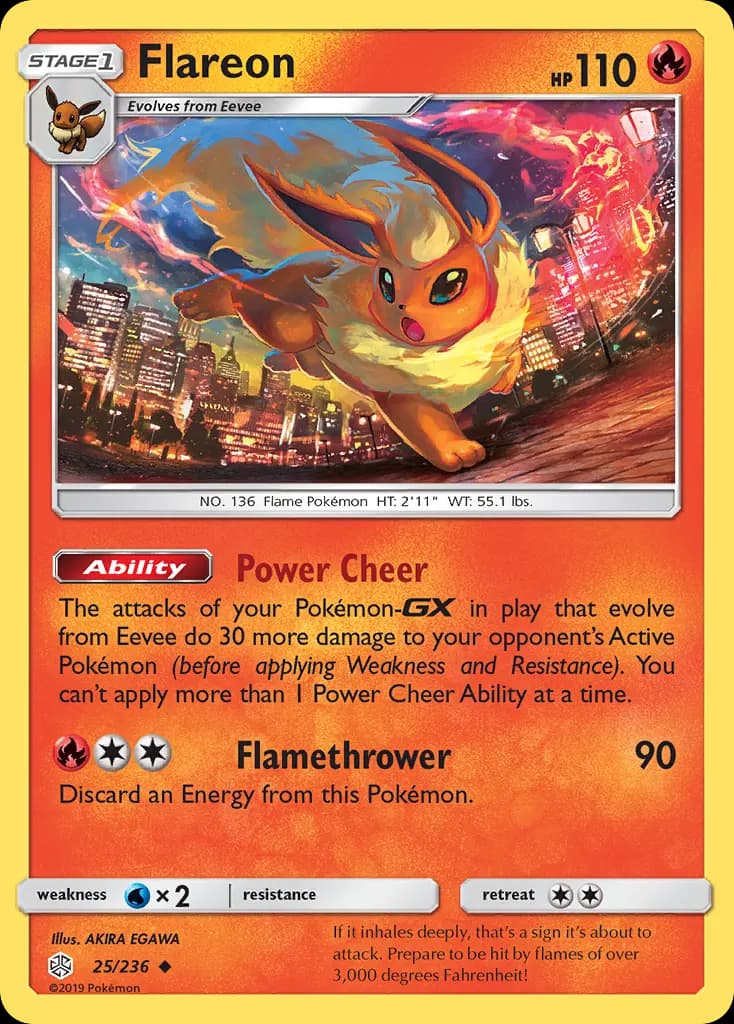 Flareon — Cosmic Eclipse 25 Pokémon card
