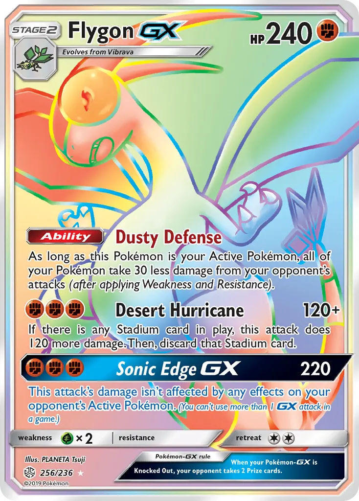 Flygon-GX — Cosmic Eclipse 256 Pokémon card