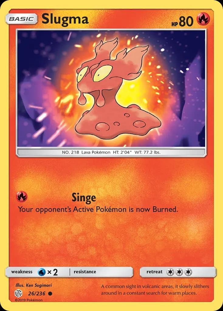 Slugma — Cosmic Eclipse 26 Pokémon card