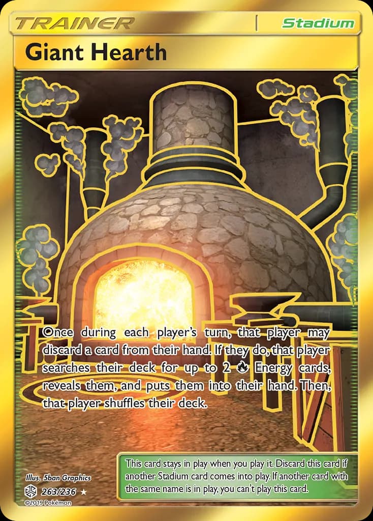Giant Hearth — Cosmic Eclipse 263 Pokémon card