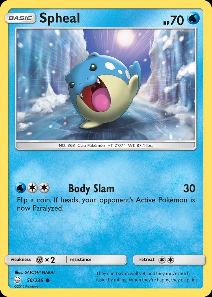 Spheal — Cosmic Eclipse 50 Pokémon card