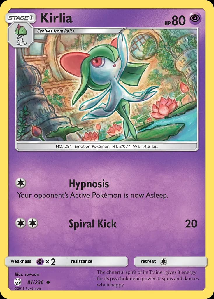 Kirlia — Cosmic Eclipse 81 Pokémon card