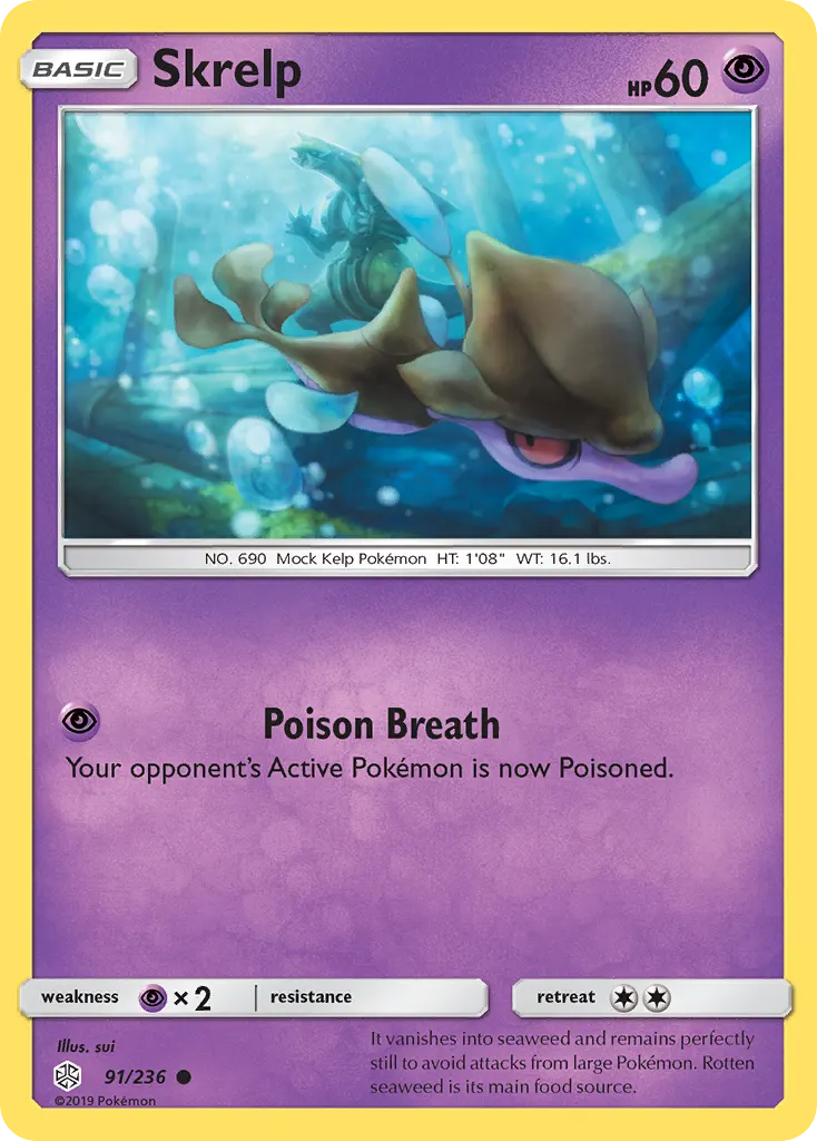Skrelp — Cosmic Eclipse 91 Pokémon card