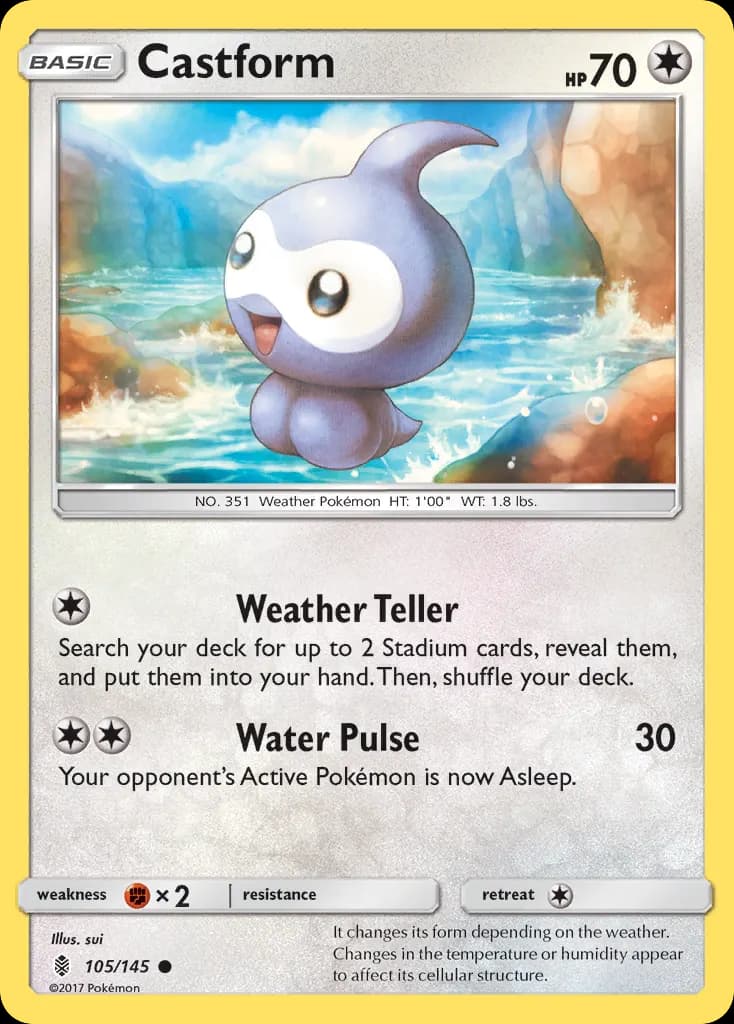 Castform — Guardians Rising 105 Pokémon card