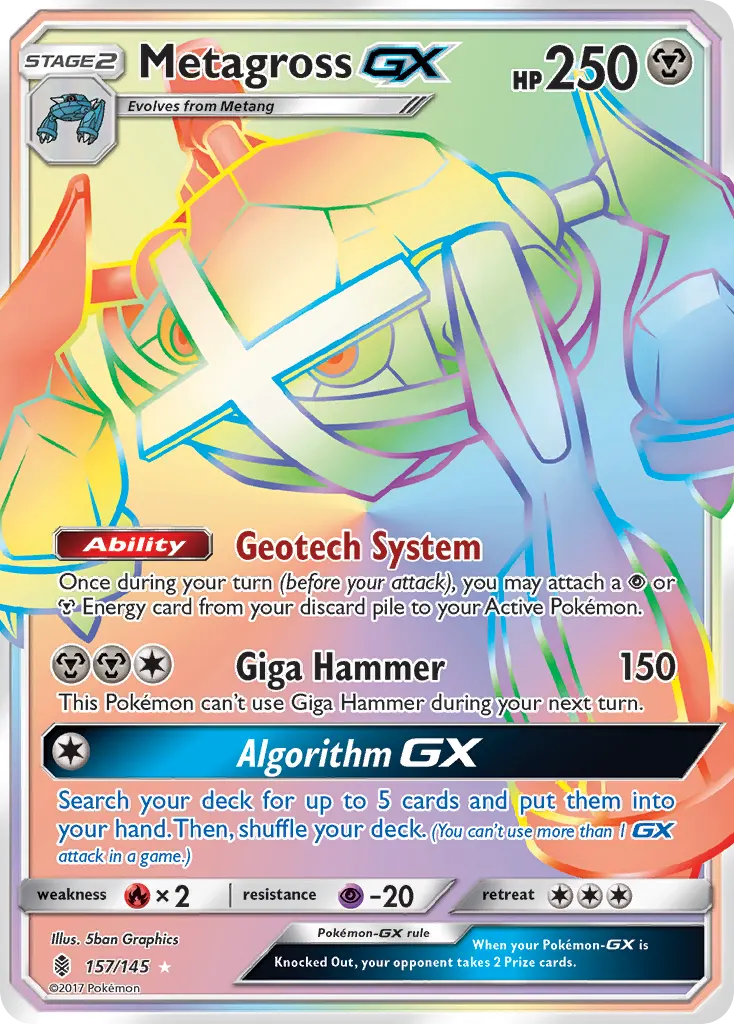 Metagross-GX — Guardians Rising 157 Pokémon card