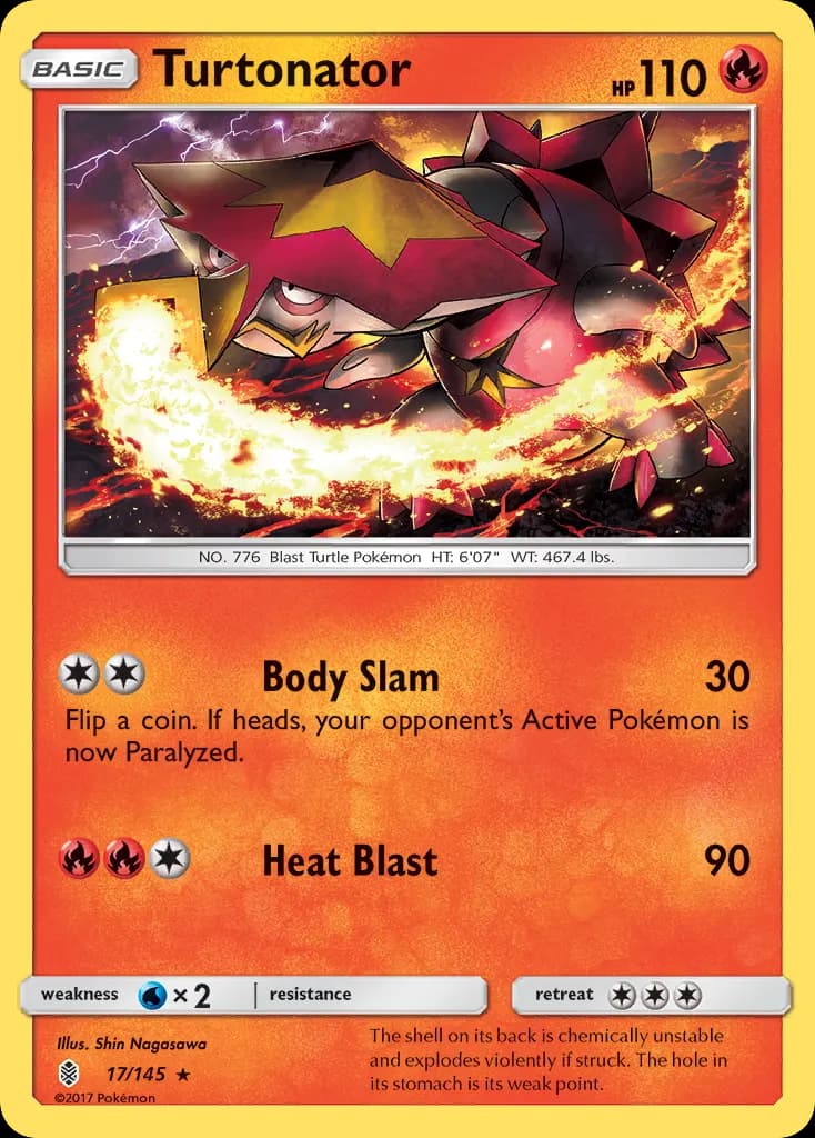 Turtonator — Guardians Rising 17 Pokémon card