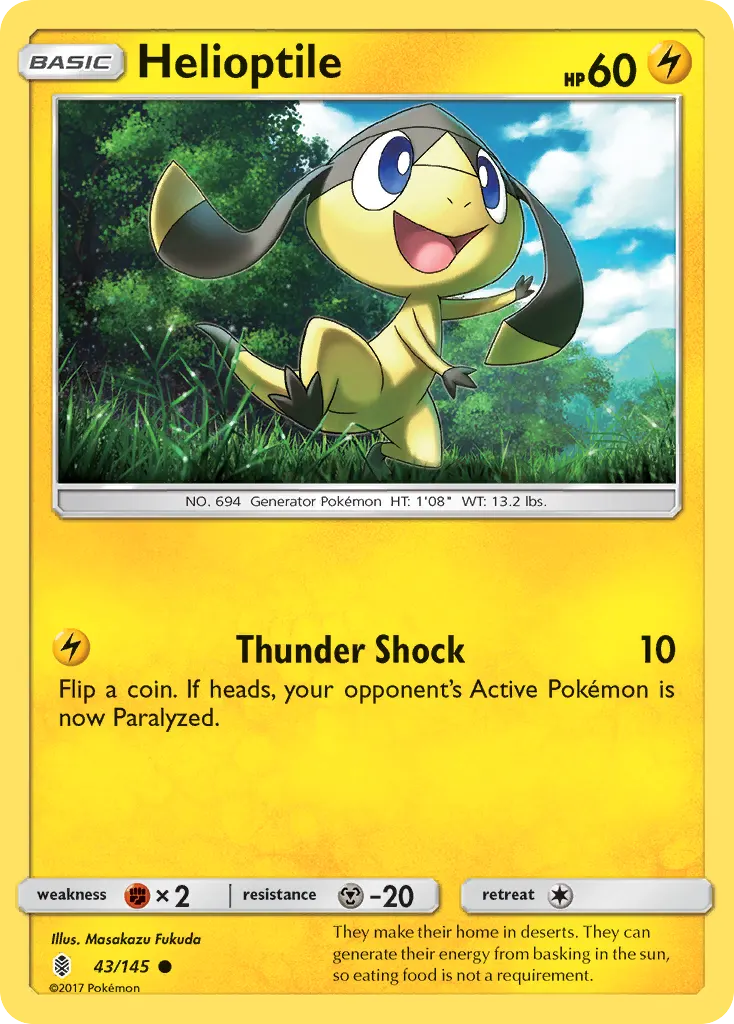 Helioptile — Guardians Rising 43 Pokémon card