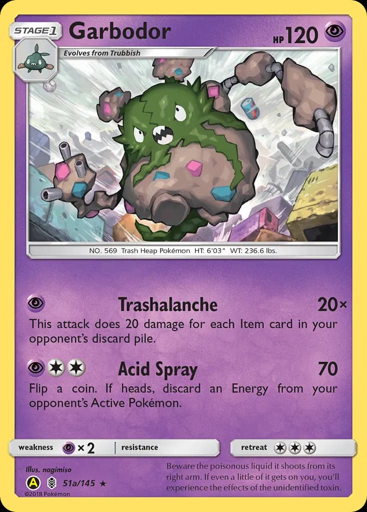 Garbodor — Guardians Rising 51a Pokémon card