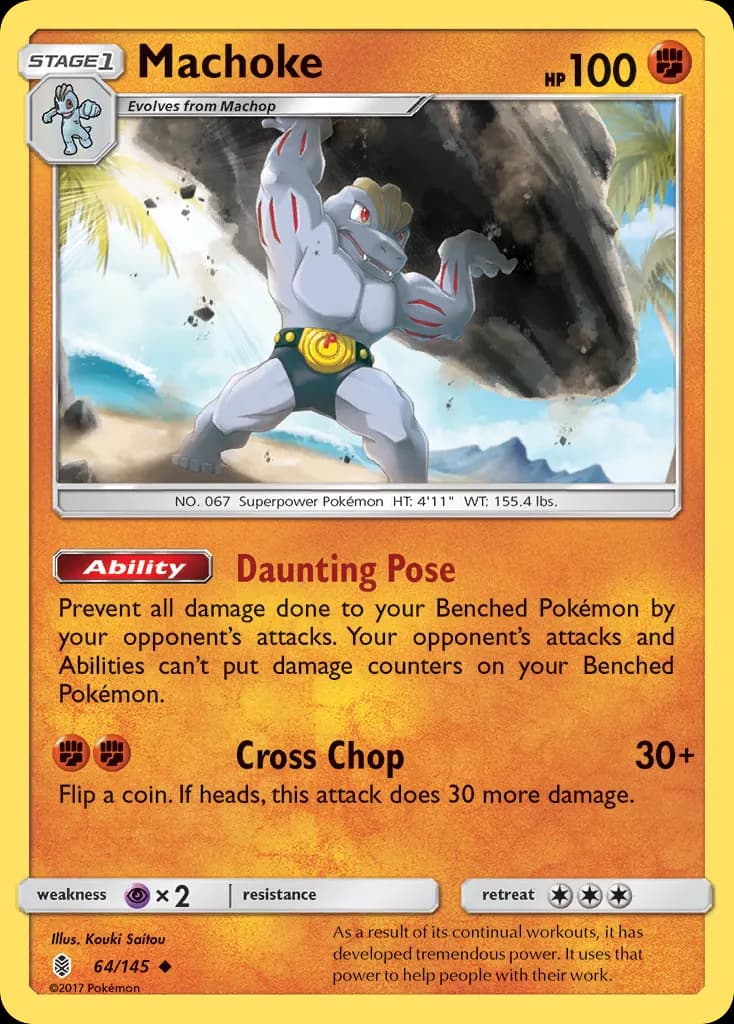 Machoke — Guardians Rising 64 Pokémon card