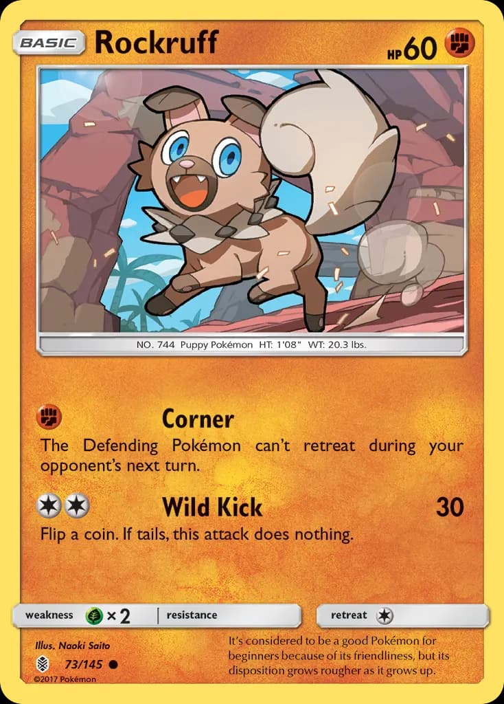 Rockruff — Guardians Rising 73 Pokémon card