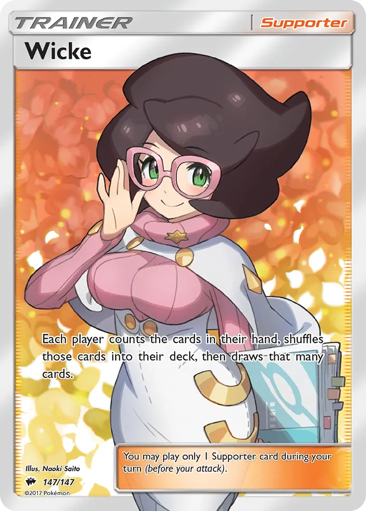 Wicke — Burning Shadows 147 Pokémon card