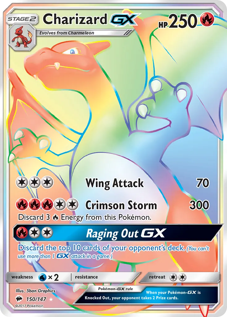 Charizard-GX — Burning Shadows 150 Pokémon card