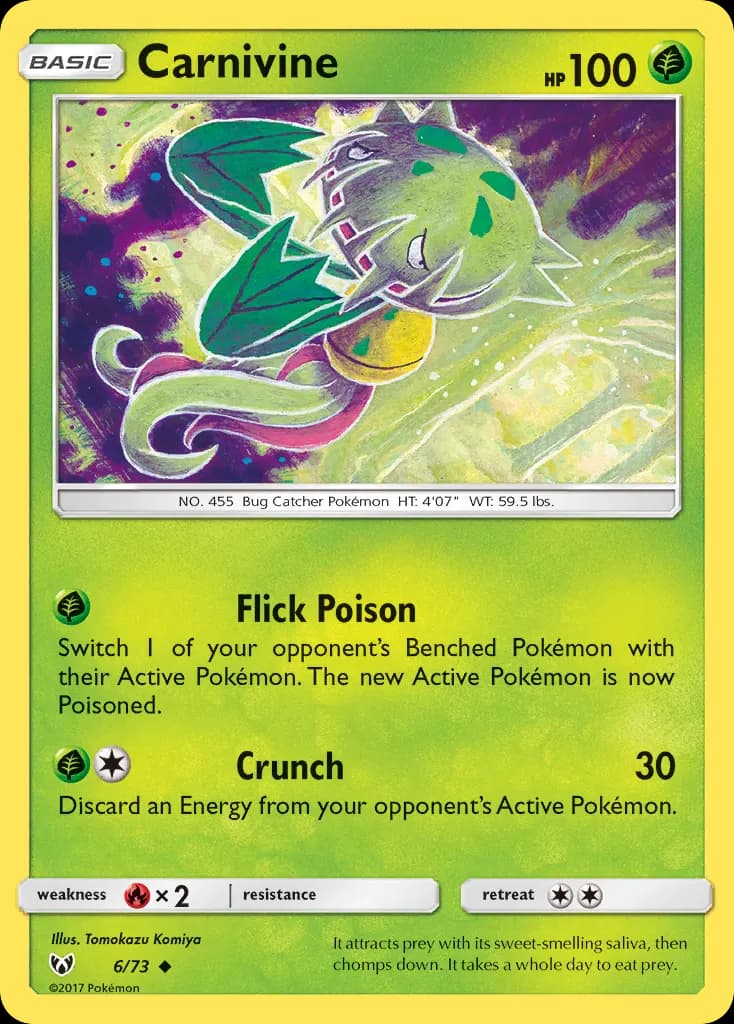 Carnivine — Shining Legends 6 Pokémon card