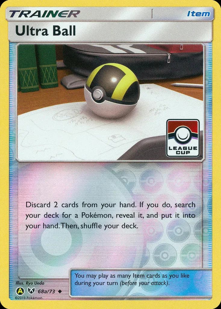 Ultra Ball — Shining Legends 68a Pokémon card
