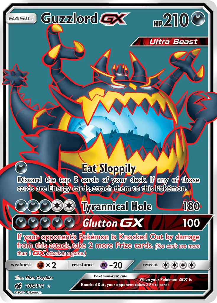 Guzzlord-GX — Crimson Invasion 105 Pokémon card