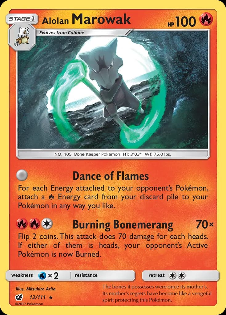 Alolan Marowak — Crimson Invasion 12 Pokémon card
