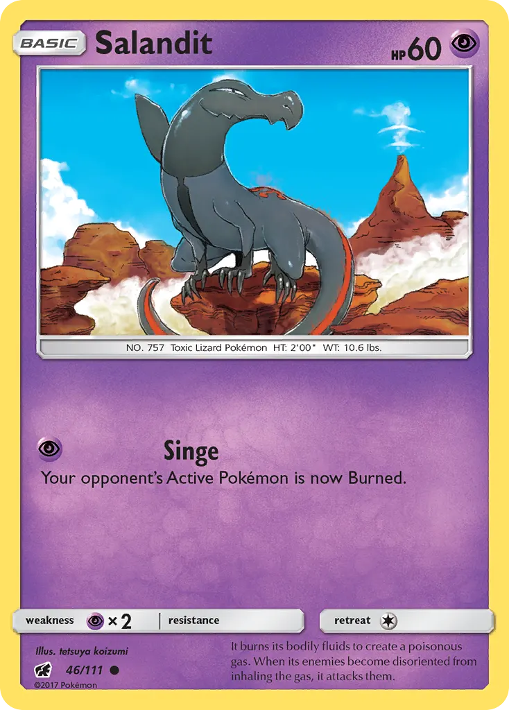 Salandit — Crimson Invasion 46 Pokémon card