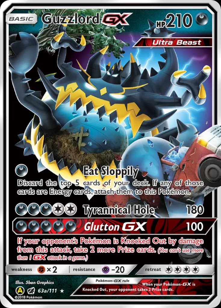 Guzzlord-GX — Crimson Invasion 63a Pokémon card