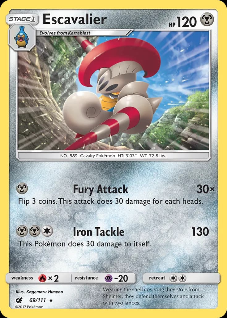 Escavalier — Crimson Invasion 69 Pokémon card
