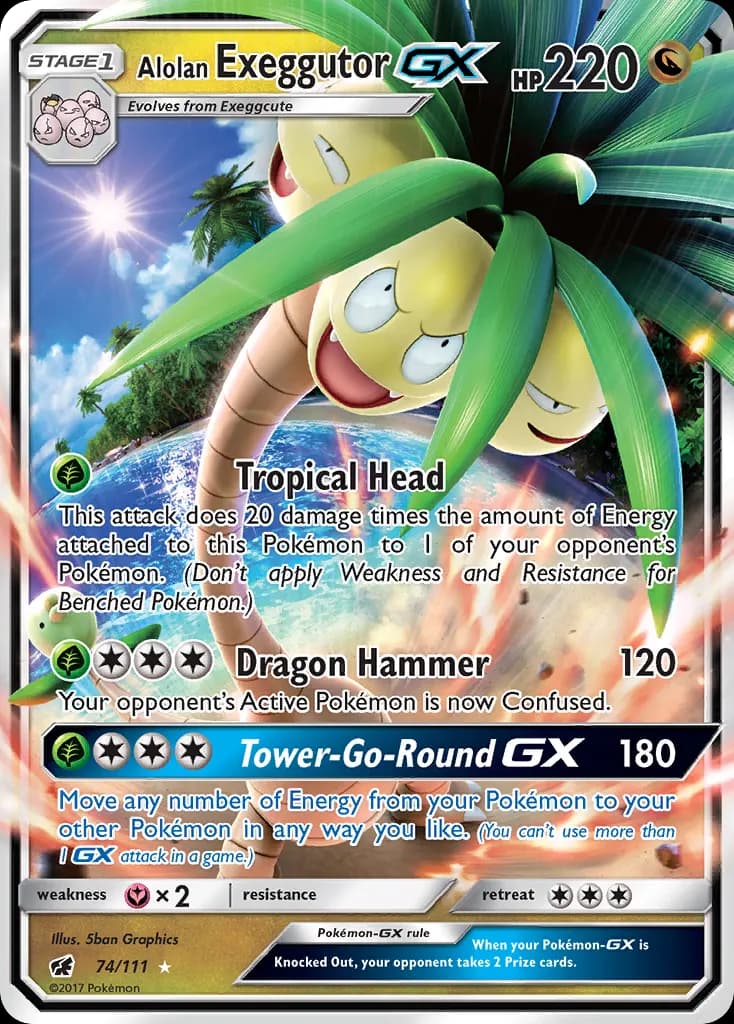 Alolan Exeggutor-GX — Crimson Invasion 74 Pokémon card