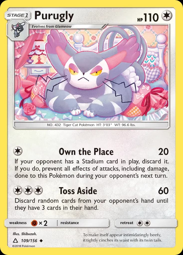 Purugly — Ultra Prism 109 Pokémon card