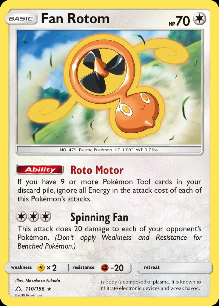 Fan Rotom — Ultra Prism 110 Pokémon card