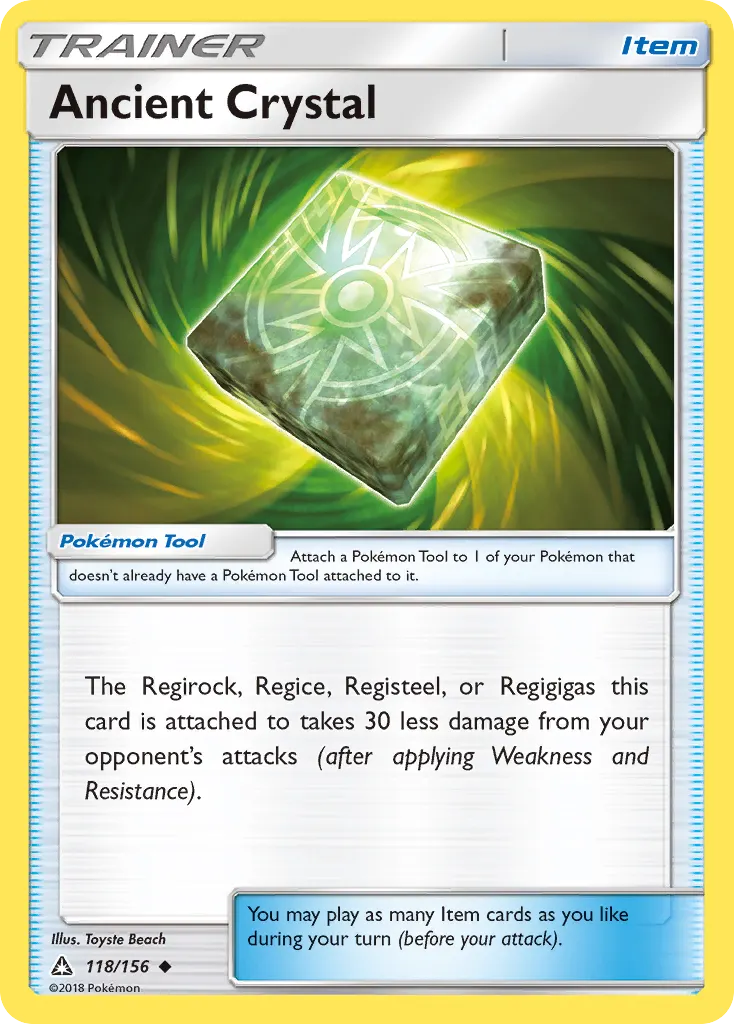 Ancient Crystal — Ultra Prism 118 Pokémon card