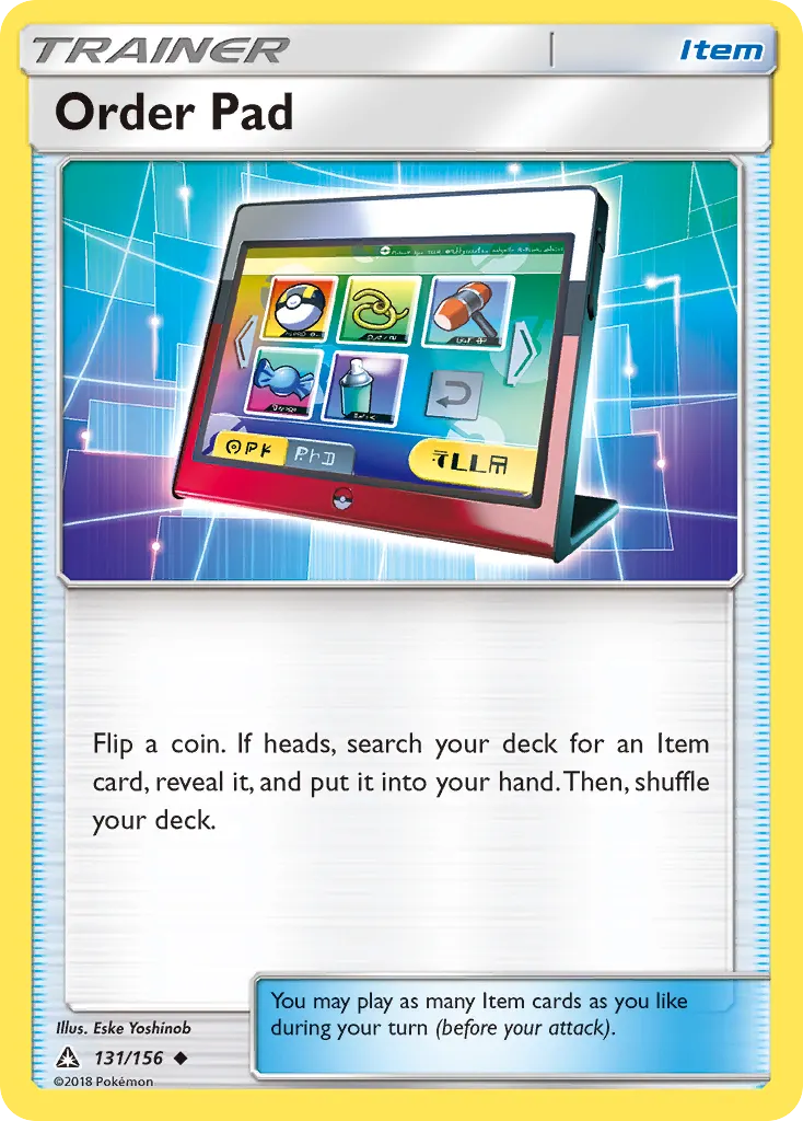 Order Pad — Ultra Prism 131 Pokémon card