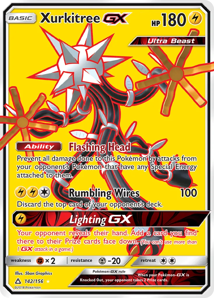 Xurkitree-GX — Ultra Prism 142 Pokémon card