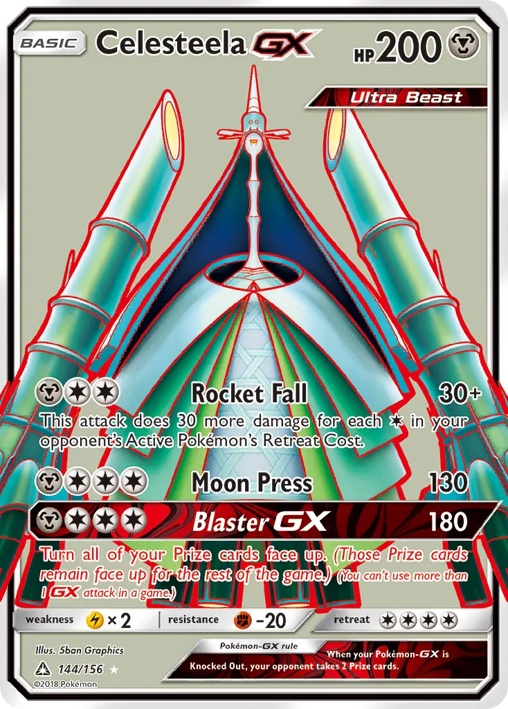 Celesteela-GX — Ultra Prism 144 Pokémon card