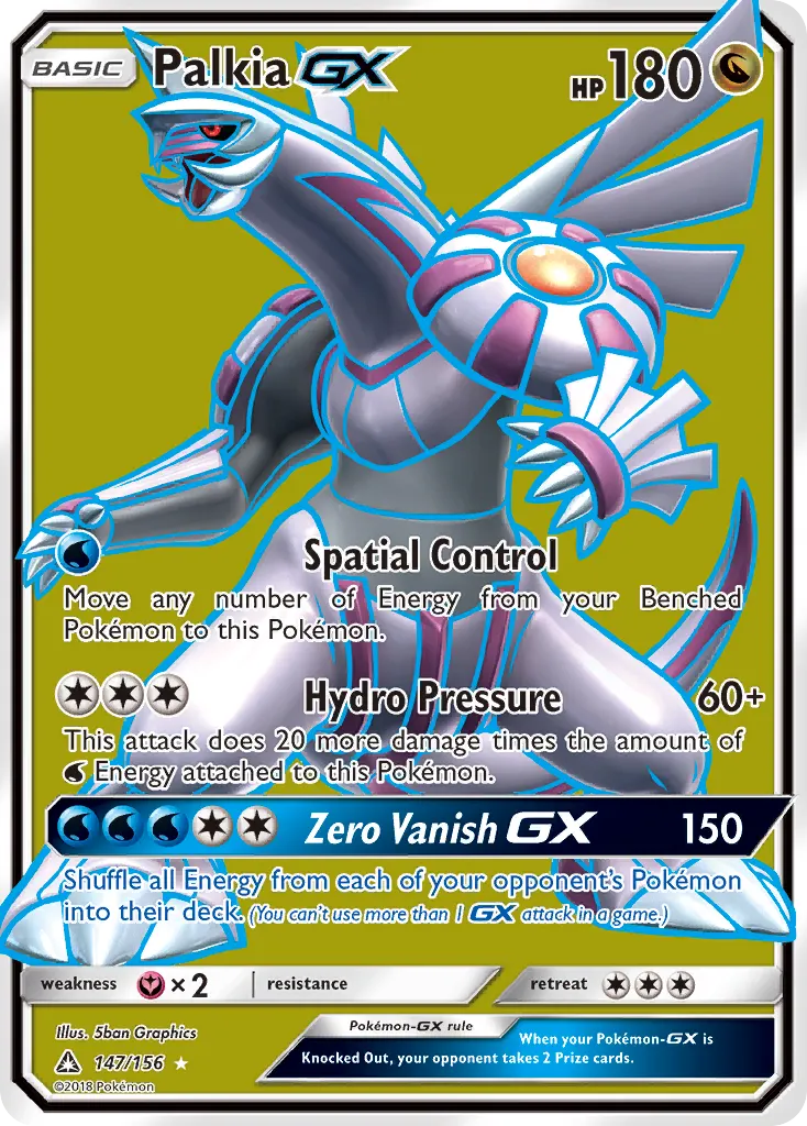 Palkia-GX — Ultra Prism 147 Pokémon card