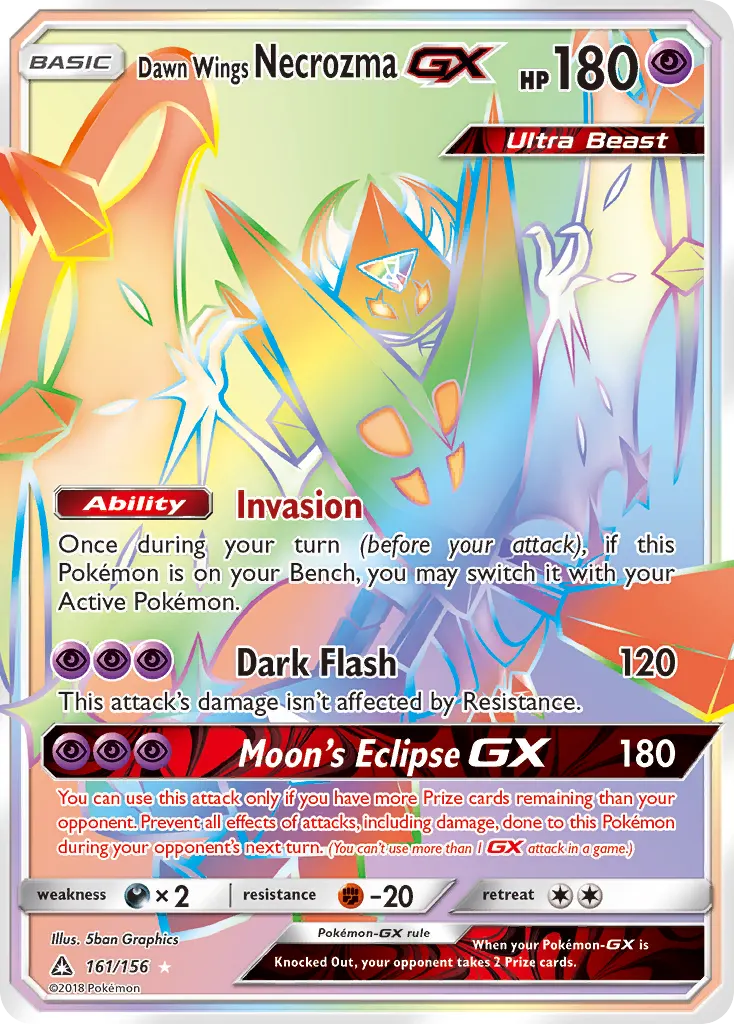 Dawn Wings Necrozma-GX — Ultra Prism 161 Pokémon card