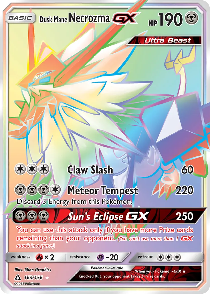Dusk Mane Necrozma-GX — Ultra Prism 163 Pokémon card