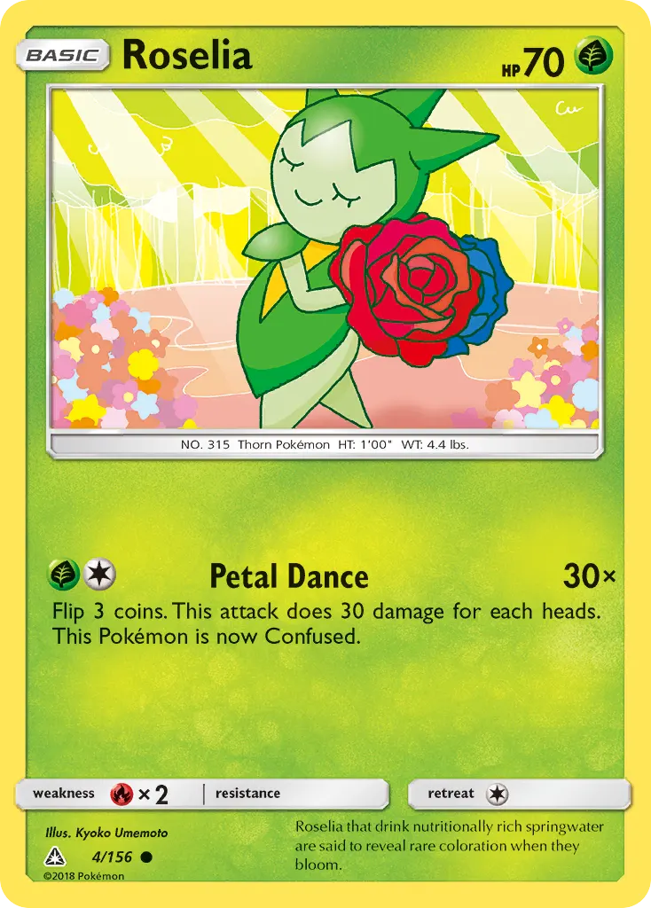 Roselia — Ultra Prism 4 Pokémon card