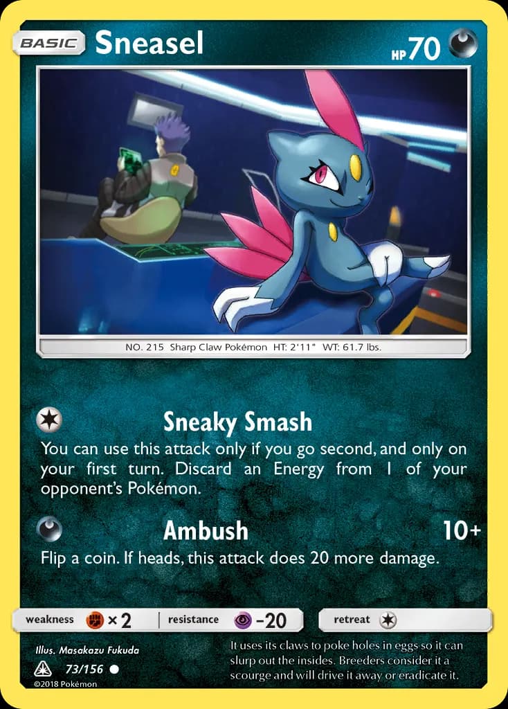 Sneasel — Ultra Prism 73 Pokémon card