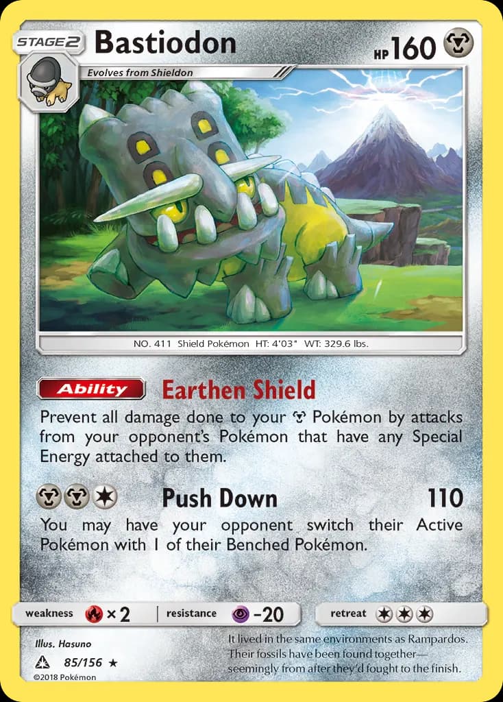 Bastiodon — Ultra Prism 85 Pokémon card