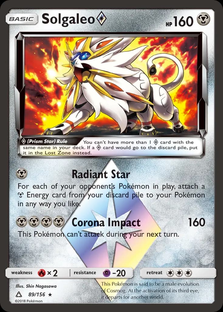 Solgaleo ◇ — Ultra Prism 89 Pokémon card