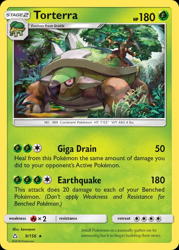 Torterra — Ultra Prism 9 Pokémon card