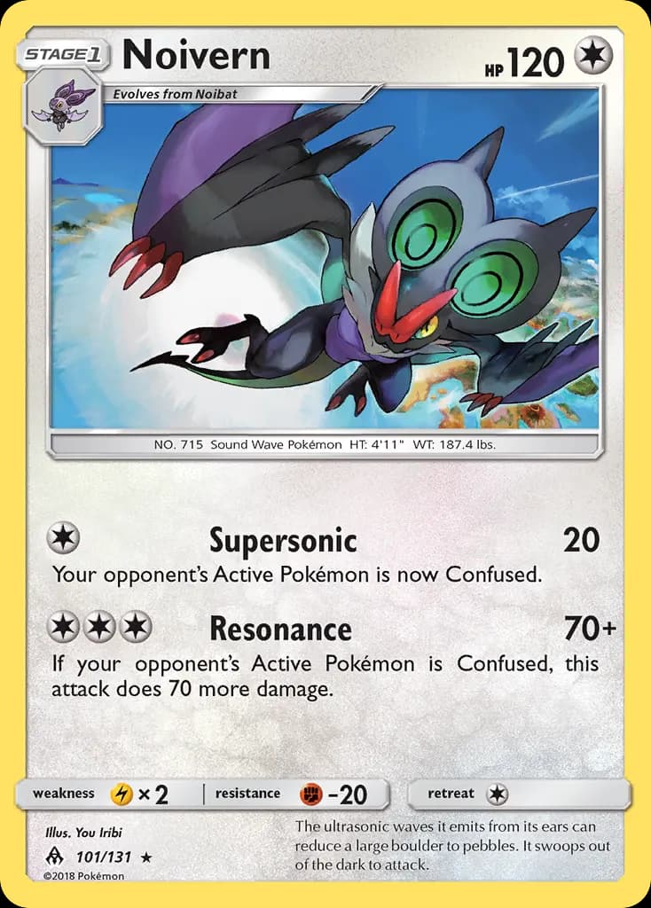 Noivern — Forbidden Light 101 Pokémon card