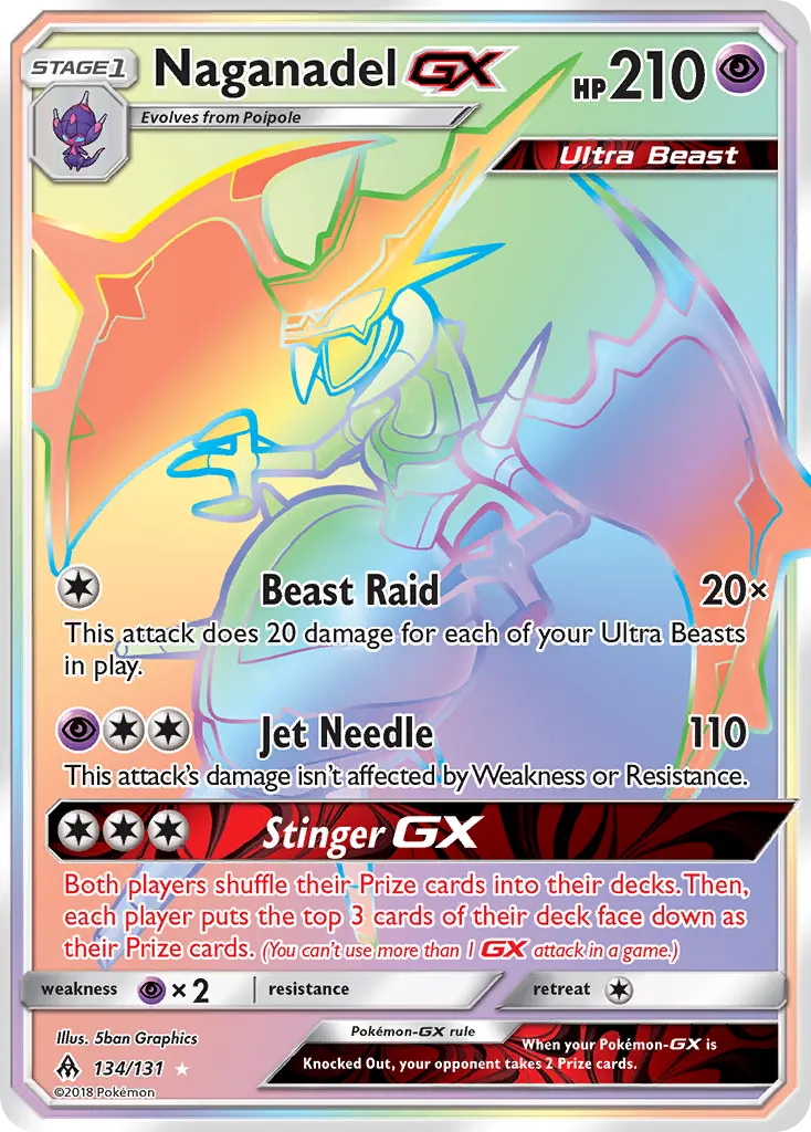 Naganadel-GX — Forbidden Light 134 Pokémon card
