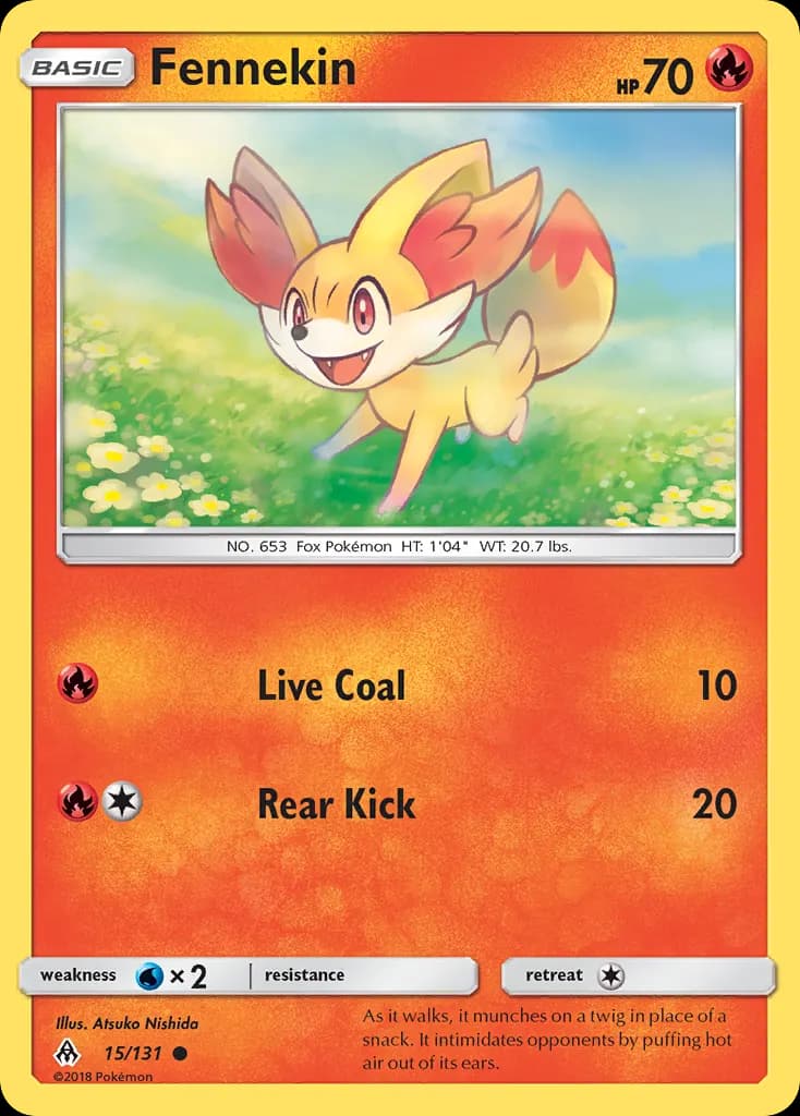 Fennekin — Forbidden Light 15 Pokémon card