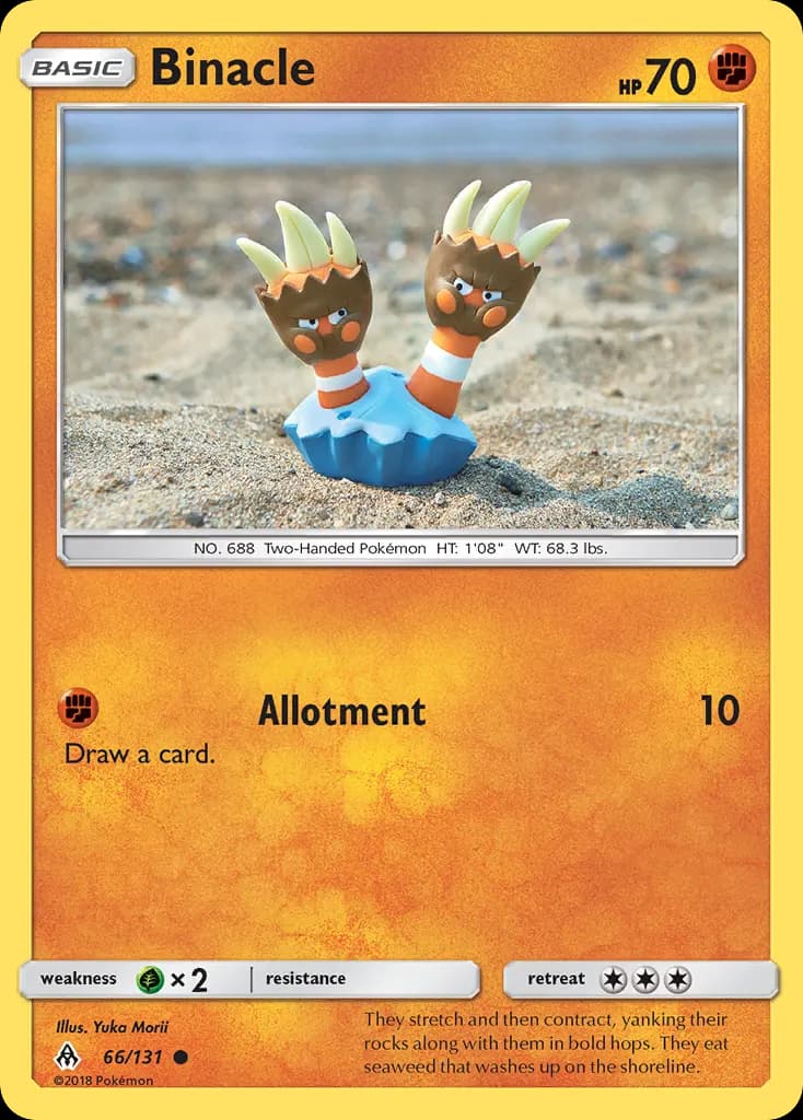 Binacle — Forbidden Light 66 Pokémon card