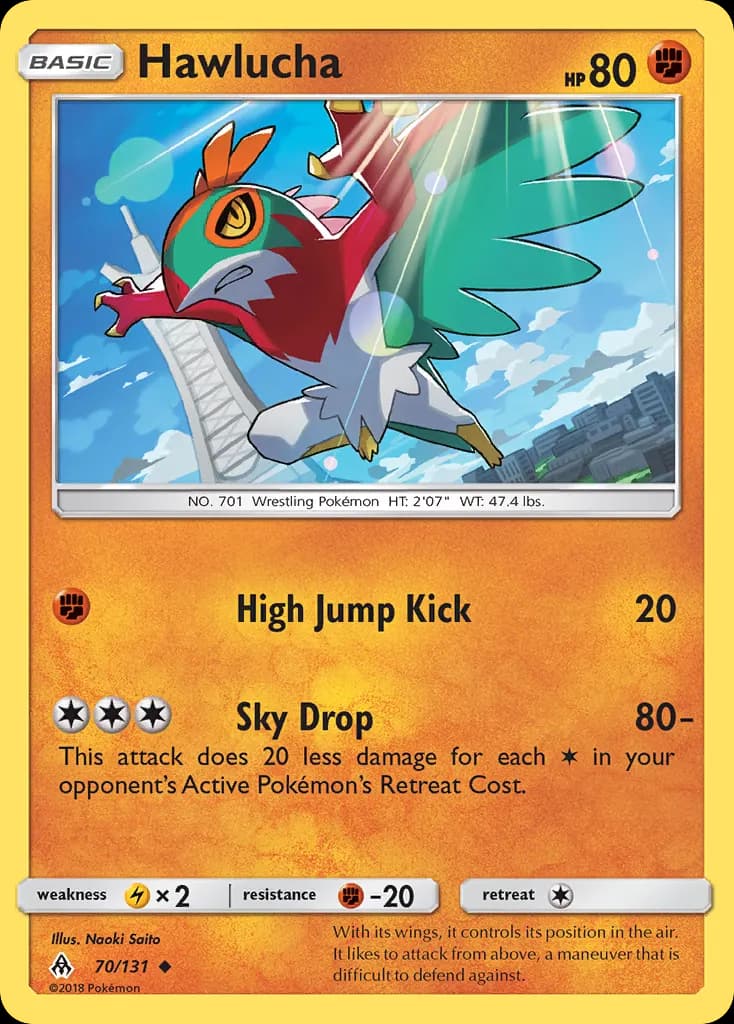 Hawlucha — Forbidden Light 70 Pokémon card