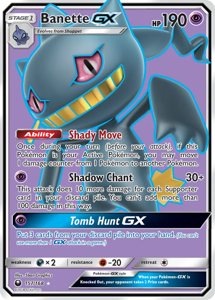 Banette-GX — Celestial Storm 157 Pokémon card