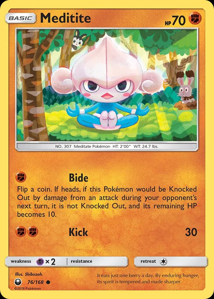 Meditite — Celestial Storm 76 Pokémon card