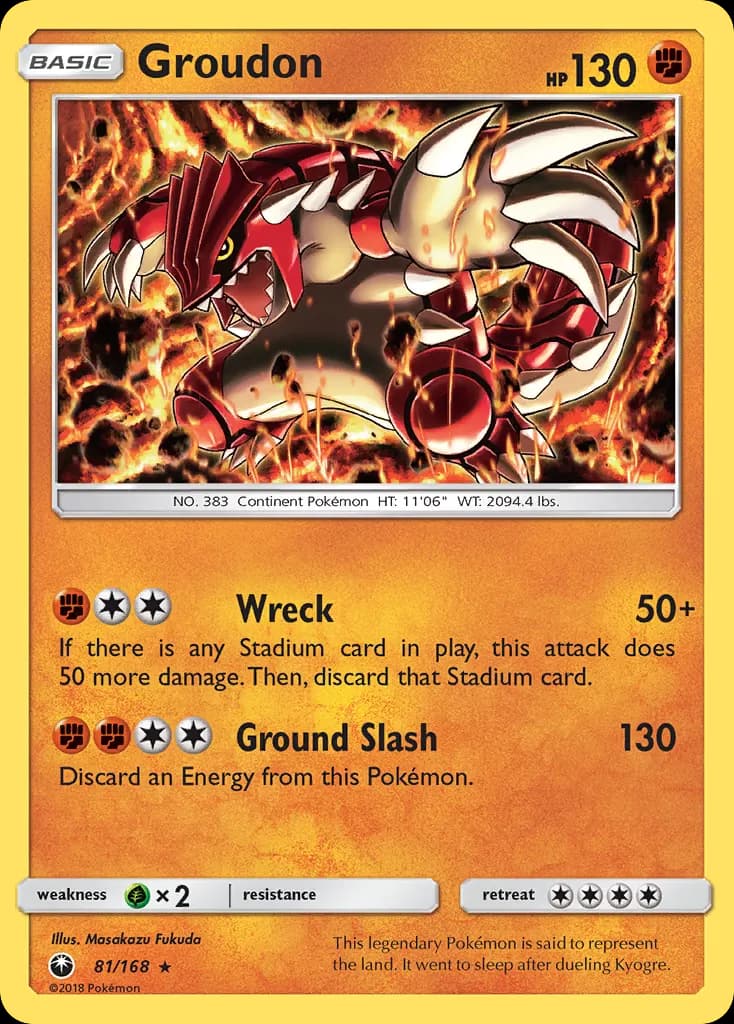 Groudon — Celestial Storm 81 Pokémon card