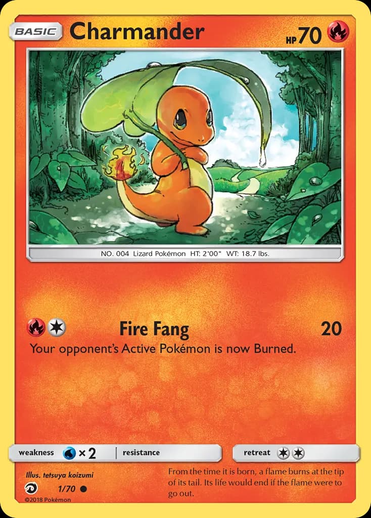 Glumanda — Majestät Der Drachen 1 German Pokémon card