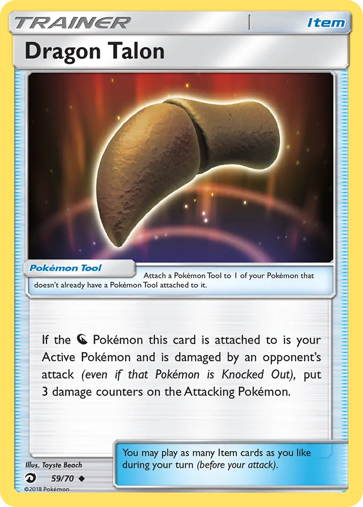 Dragon Talon — Dragon Majesty 59 Pokémon card