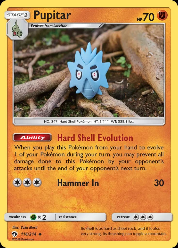 Pupitar — Lost Thunder 116 Pokémon card