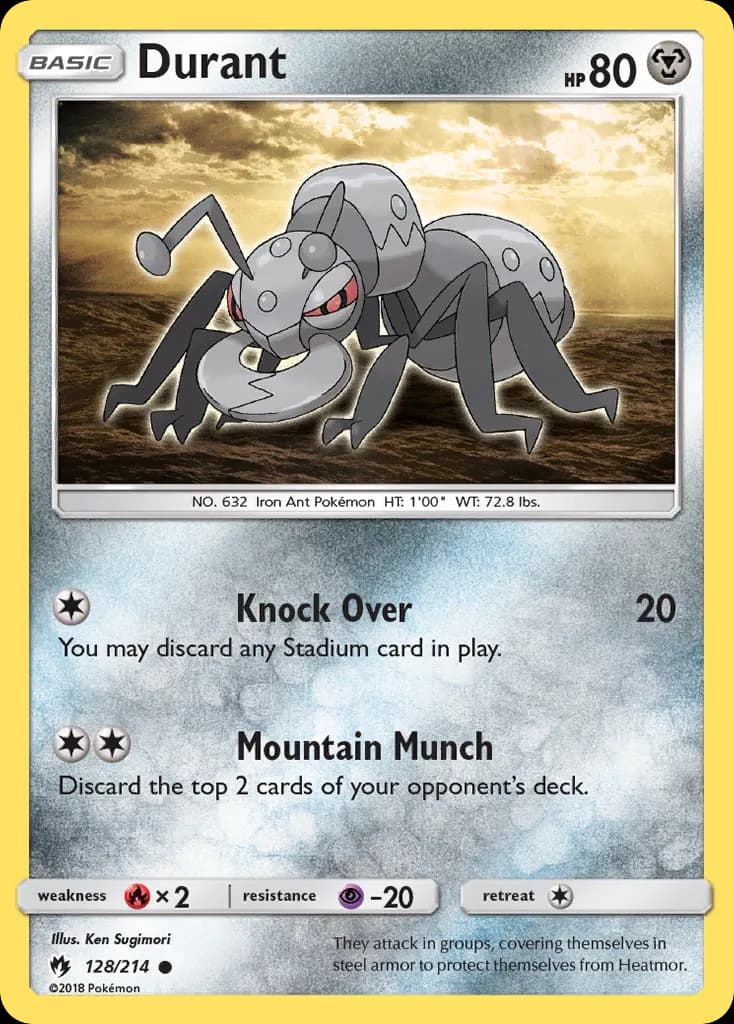 Durant — Lost Thunder 128 Pokémon card